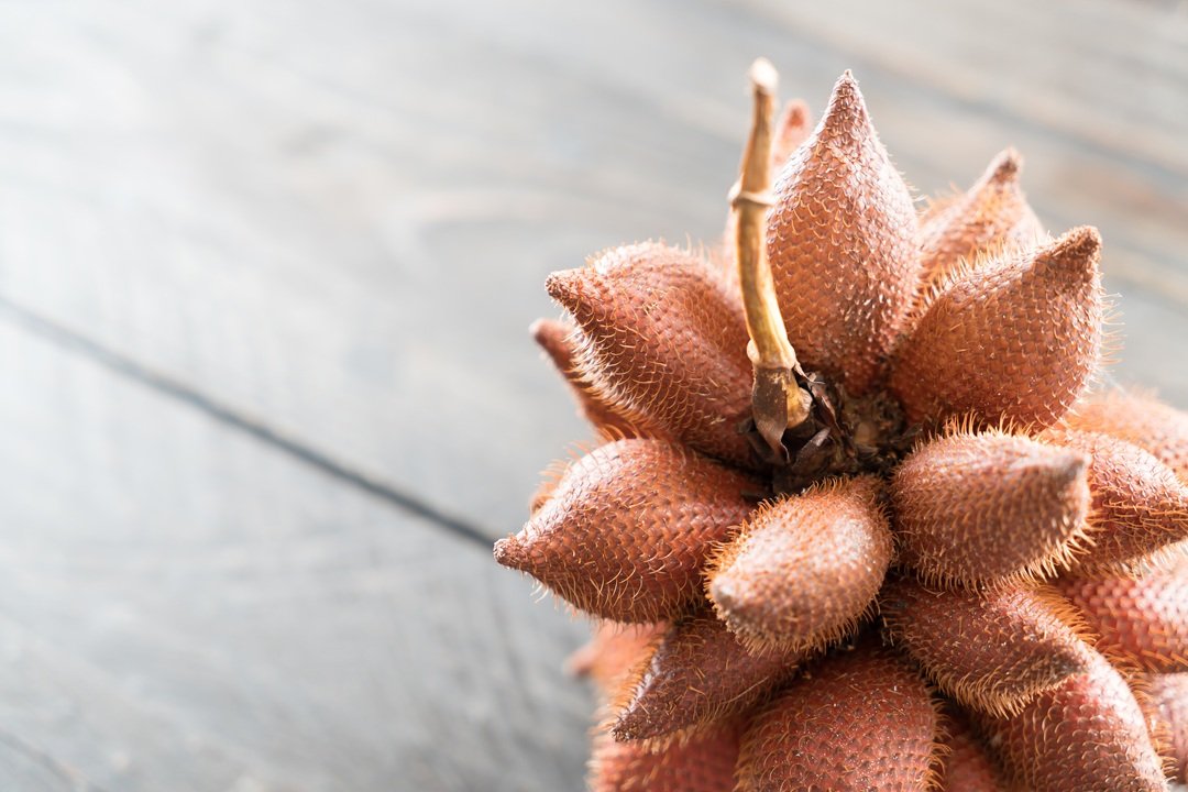 fresh zalacca on wood table